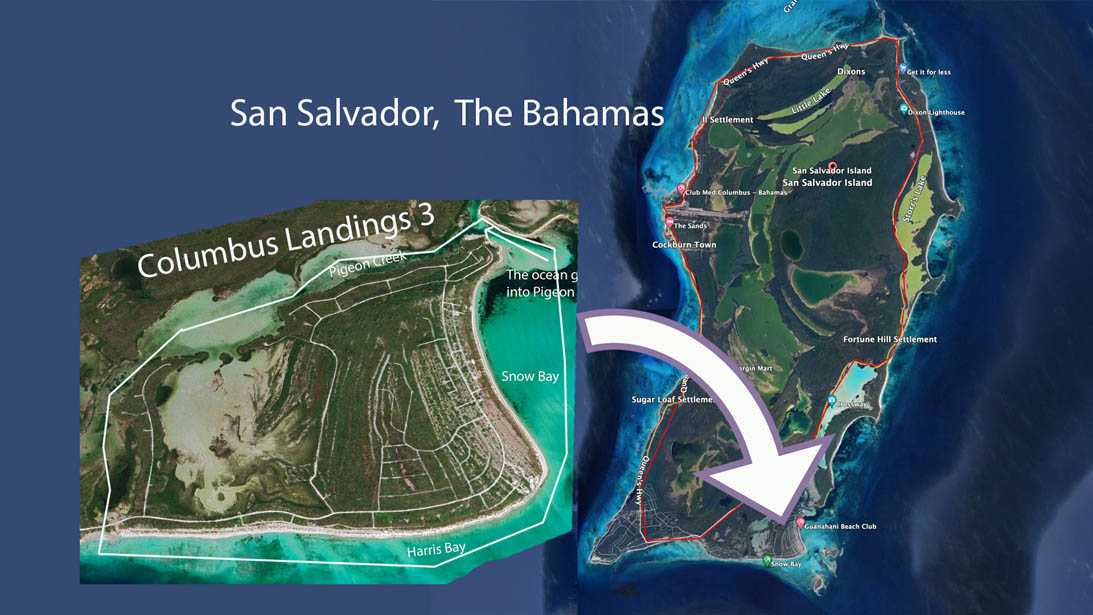 Map of Columbus Landings 3